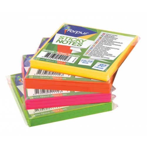 Samoljepivi blok 75 x 75 mm, neon