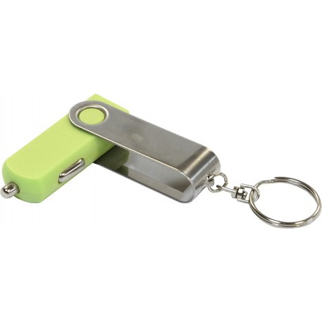 Polnilec USB za avto 12V Twister zelena