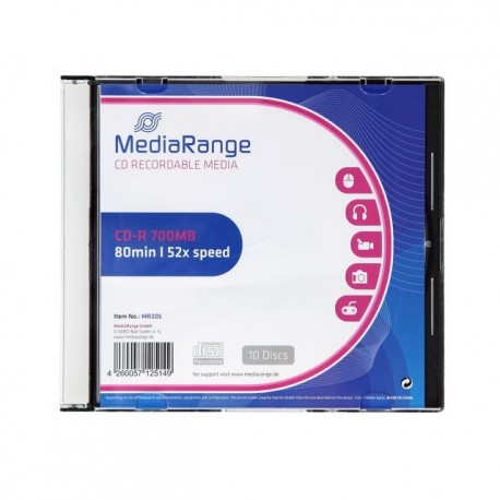 CD-R Mediarange 700 MB Slim, 10/1