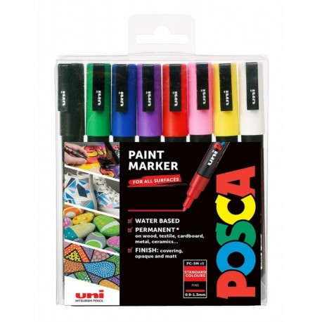 Marker Uni PC-3M POSCA, set 8/1