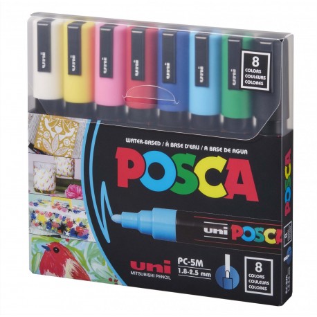 Marker Uni PC-5M POSCA, set 8/1