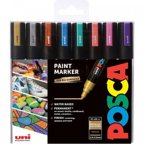 Marker Uni PC-5M POSCA, set 8/1, Pastel