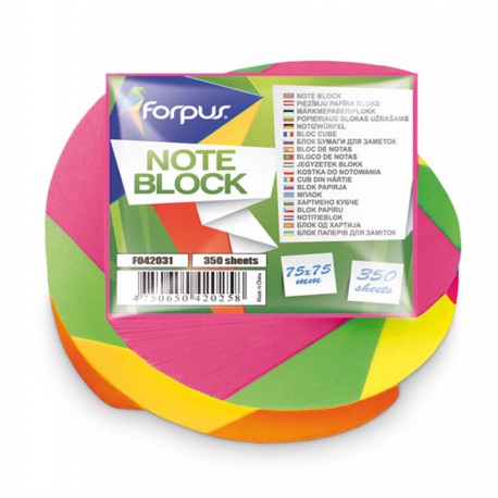 Spiralna kocka 75 x 75 mm, neon