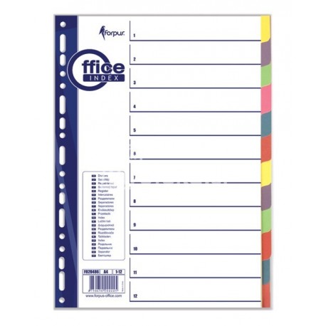 Pregradni kartoni A4, 1-12