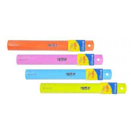 Ravnilo Westcott Twist it, 30 cm – upogljivo