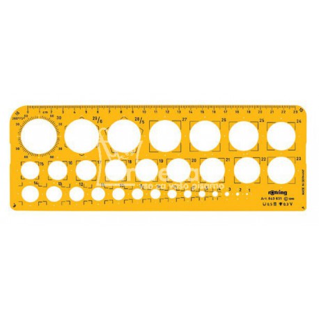 Šablona Rotring – Krogi, 1-30 mm