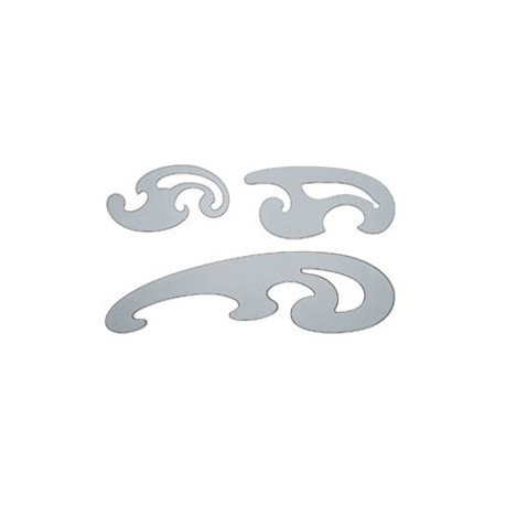 Šablona Rotring – Krivulje, 3-delni komplet