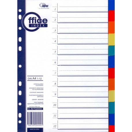 Pregradni registri PP 12-1, u bojama