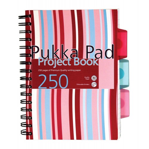 Spiralna bilježnica Pukka Pad Project Book Stripes, A5 