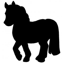 Crna ploča za kredu - Konj