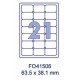 Etikete Forpus 63,5 x 46,6 mm 