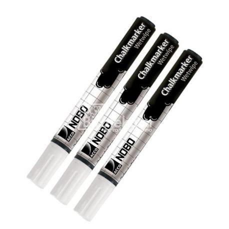 Nobo Kredni markerji, beli, 3 kos