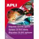 APLI Nalepke za CD/DVD, premer 117 mm 2/stran, 25 pol