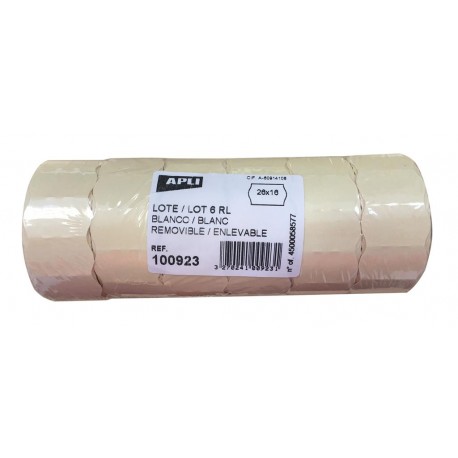 Etikete u roli 26 x 16 mm, dvoredne bijele